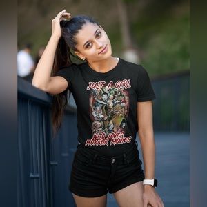 🌷Just a Girl Who Loves Horror Movies shirt